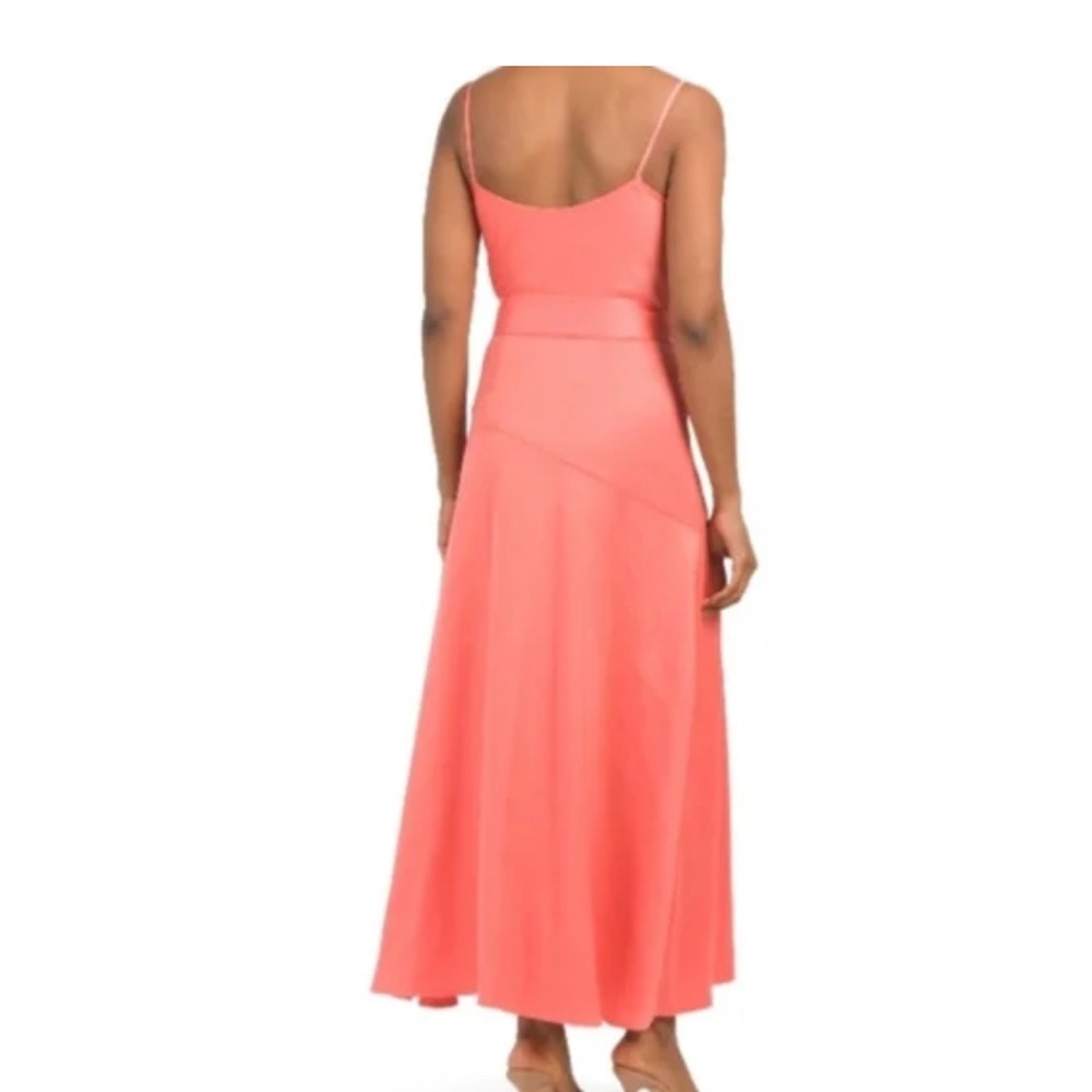 Taylor Coral Maxi Neck Tie Front Dress. NWT size 8 - Picture 7 of 8